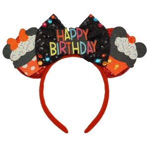 Happy‎ Birthday Headband Cupcake Ears Party Celebration Costume Accessory